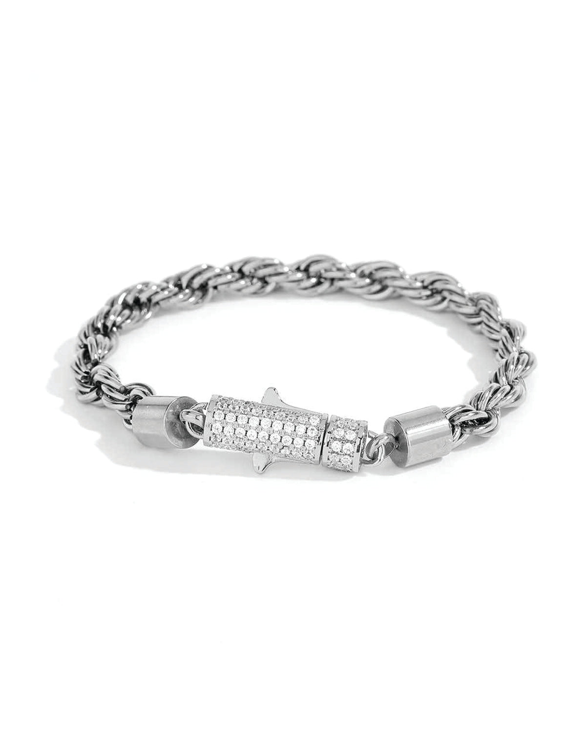 Iced Barrel Rope Bracelet