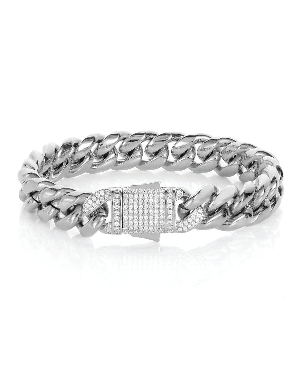 Iced Lock Cuban Bracelet
