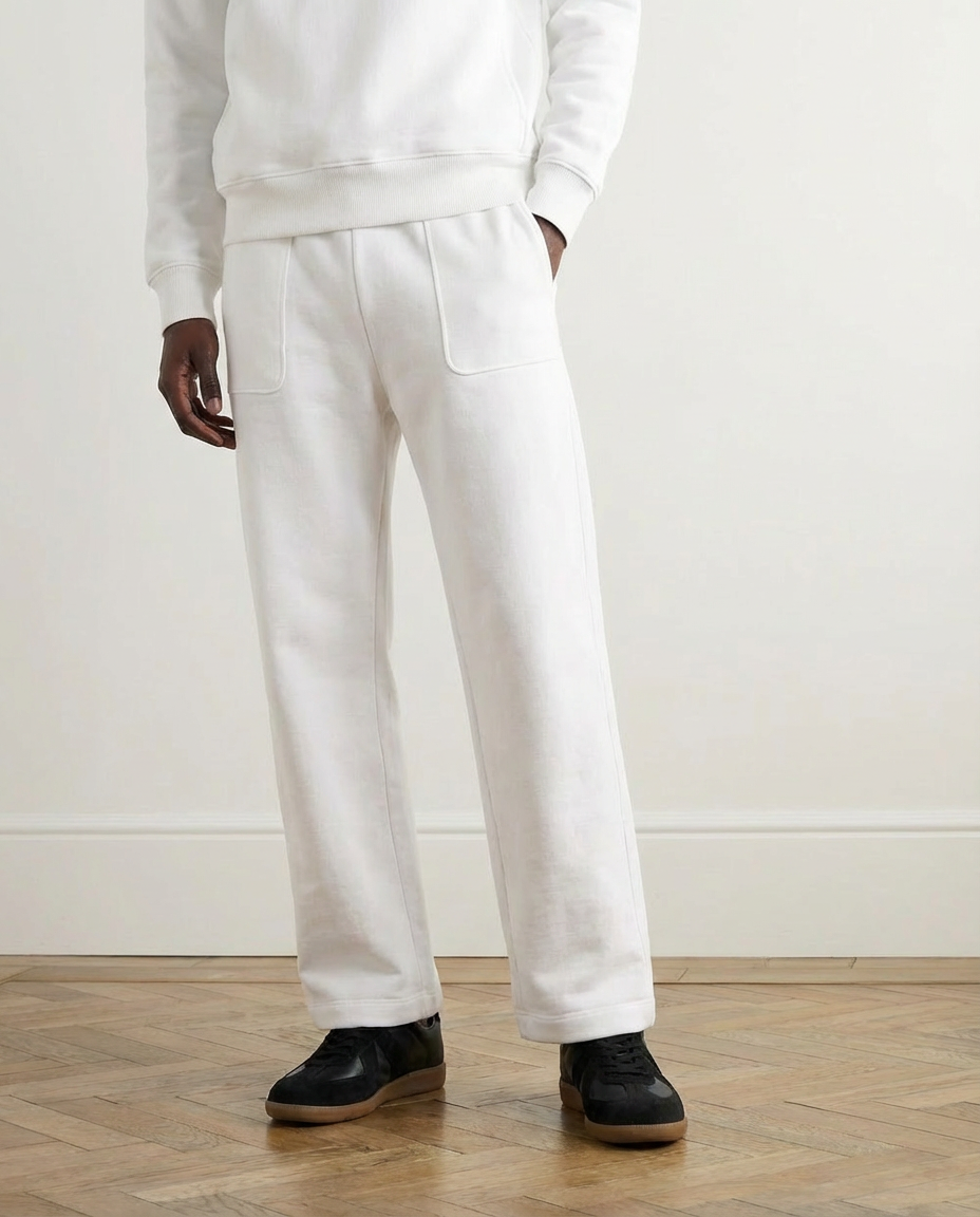 2-piece Loose Fit Hoodie and Joggers Set - White