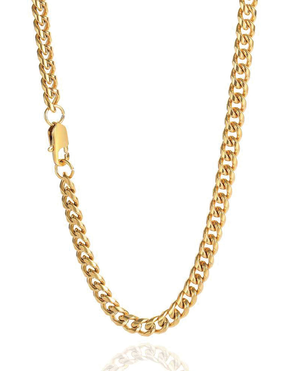 Classic Gold Cuban Chain Necklace
