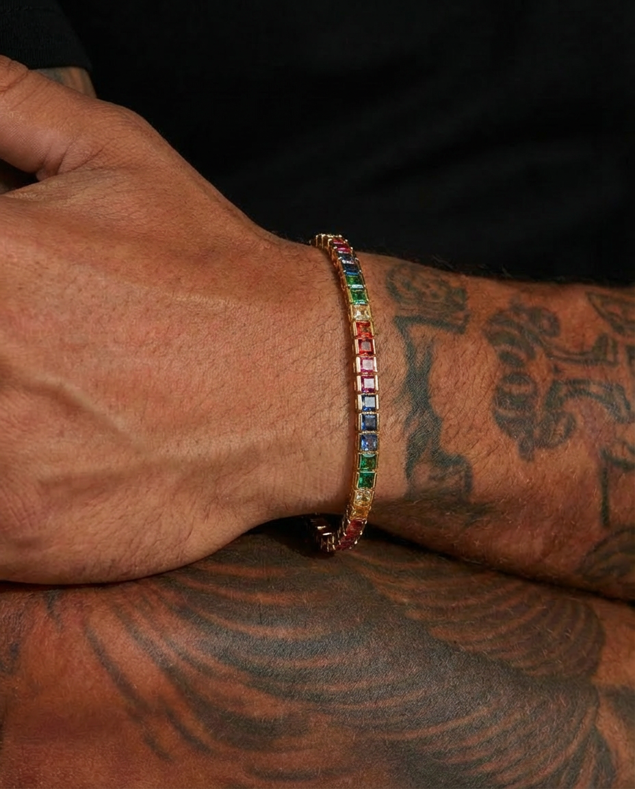 Multi Color Tennis Bracelet