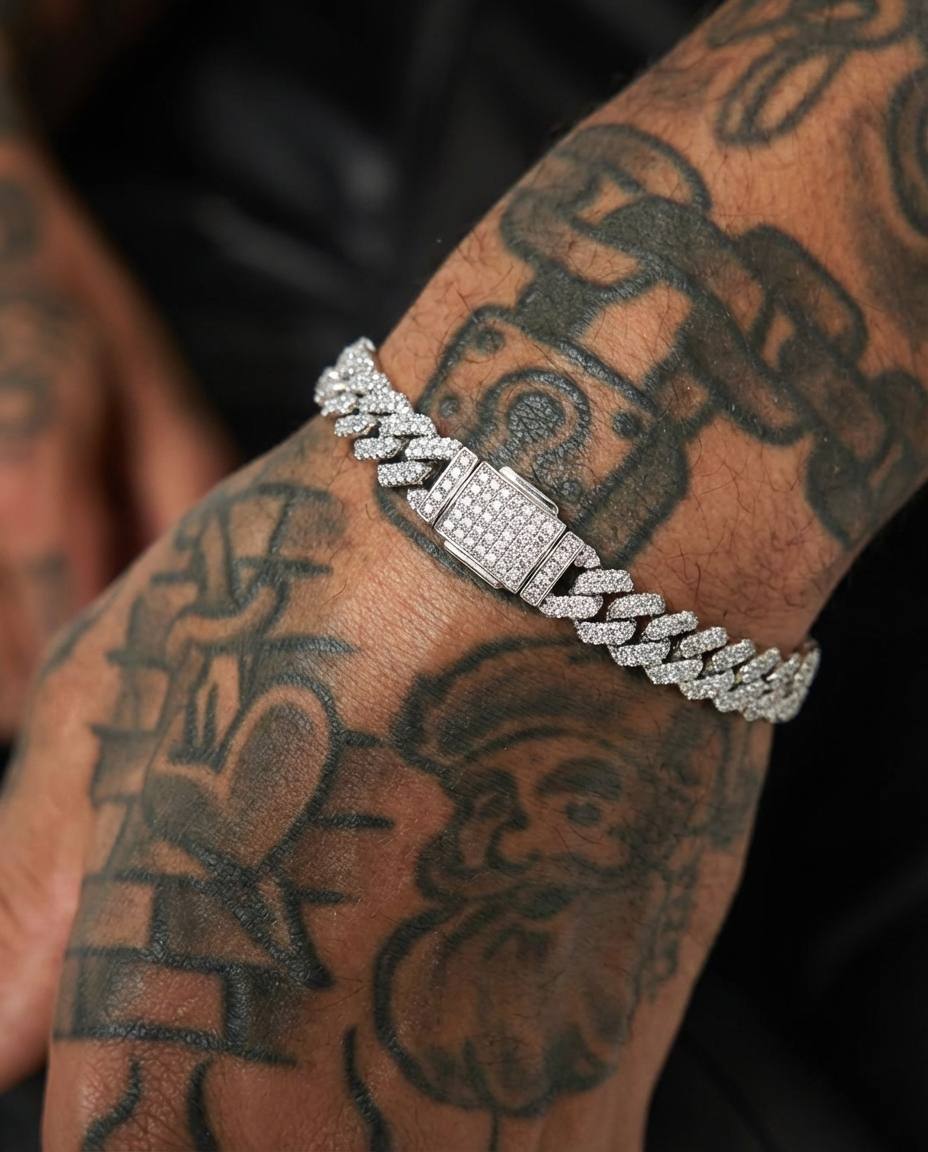 15Iced Cuban Link Bracelet