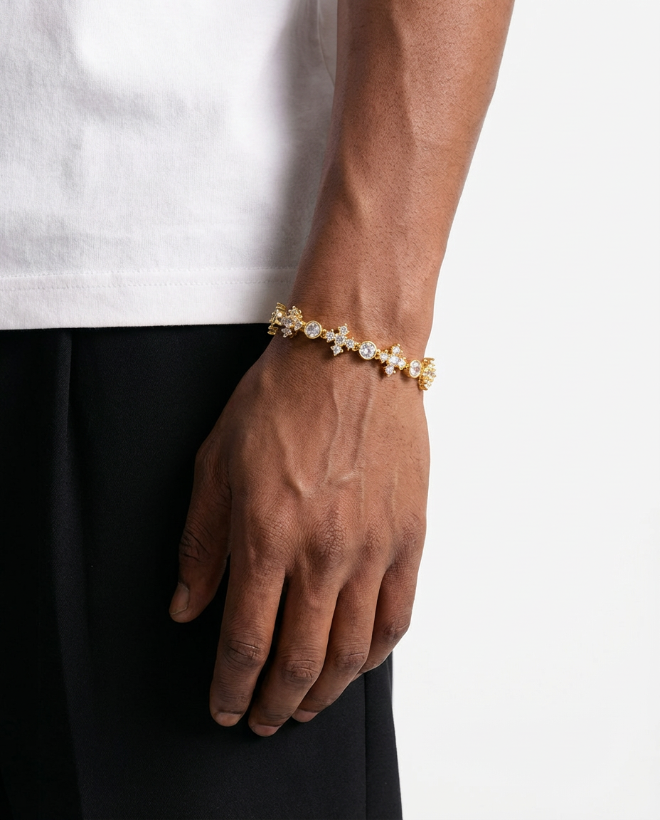 Celestial Cross Diamond Bracelet