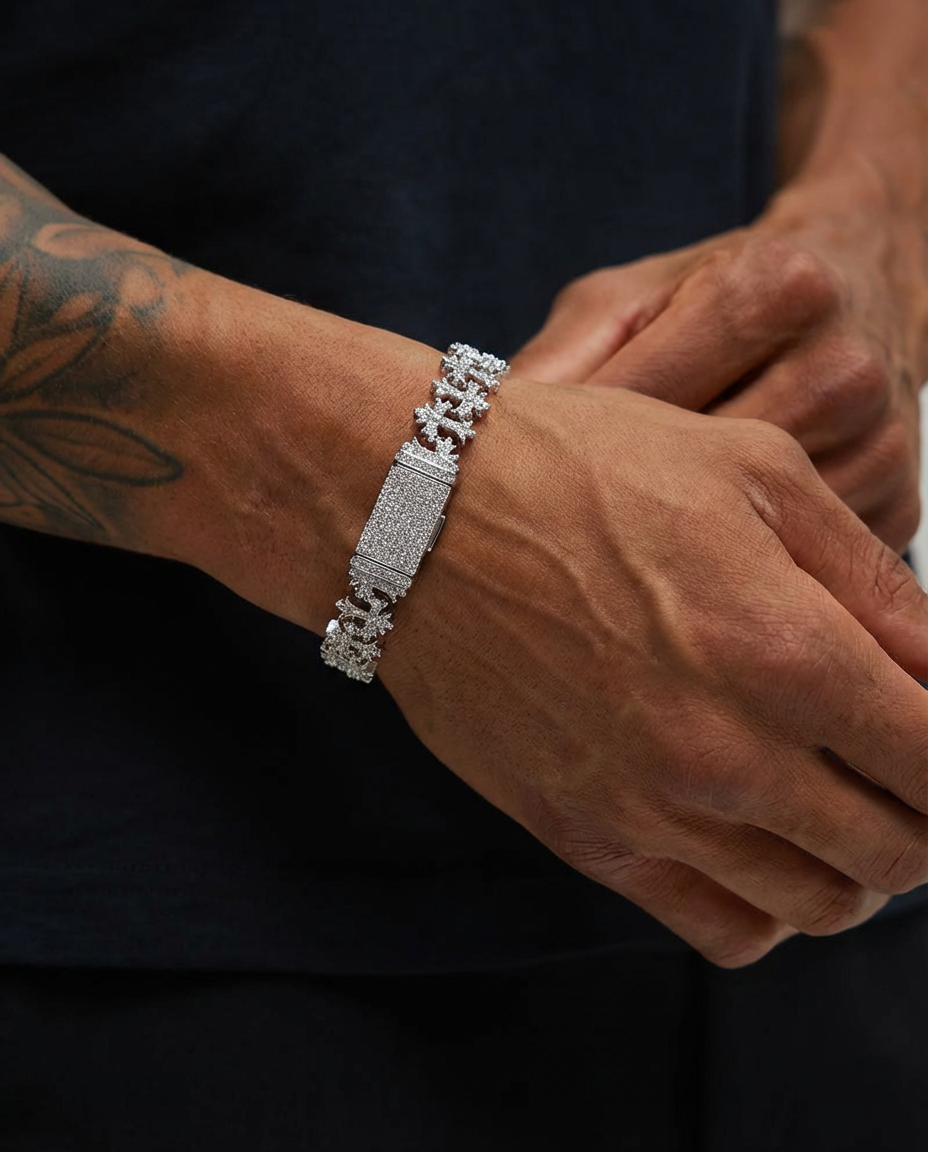 Eternal Cross Ice Bracelet